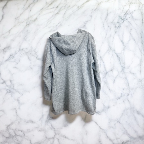 L.L. Bean Heather Gray Zip Up Fleece Jacket - Picture 3 of 5